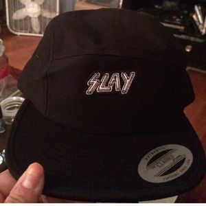 Slay 5 panel SnapBack skater goth punk hat